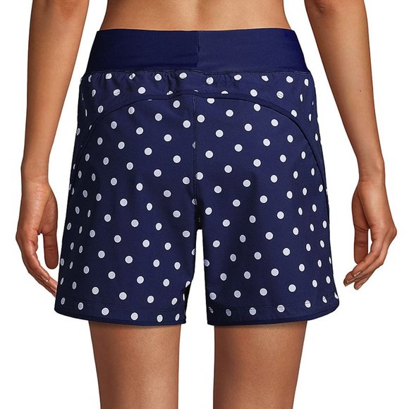 Lands' End 5-inch Petite Quick Dry Swim Shorts - Picture 4 of 8